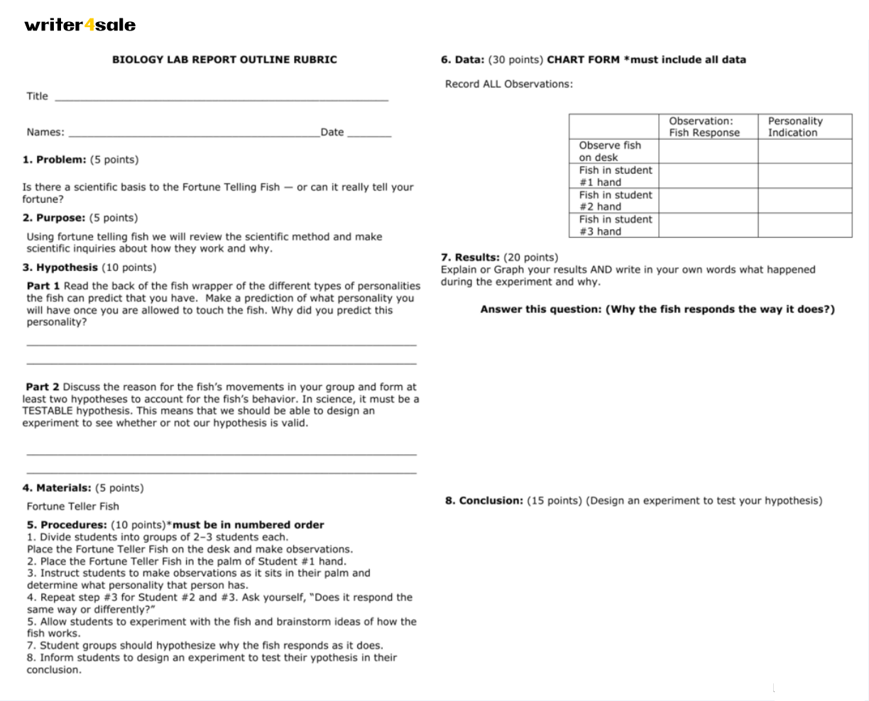 Need Assistance with a Lab Report? Here Are the Best Tips You Can Use! In Biology Lab Report Template