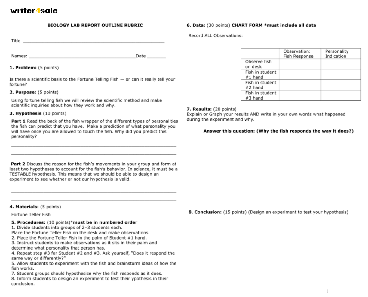 Need Assistance with a Lab Report? Here Are the Best Tips You Can Use! Pertaining To Biology Lab Report Template