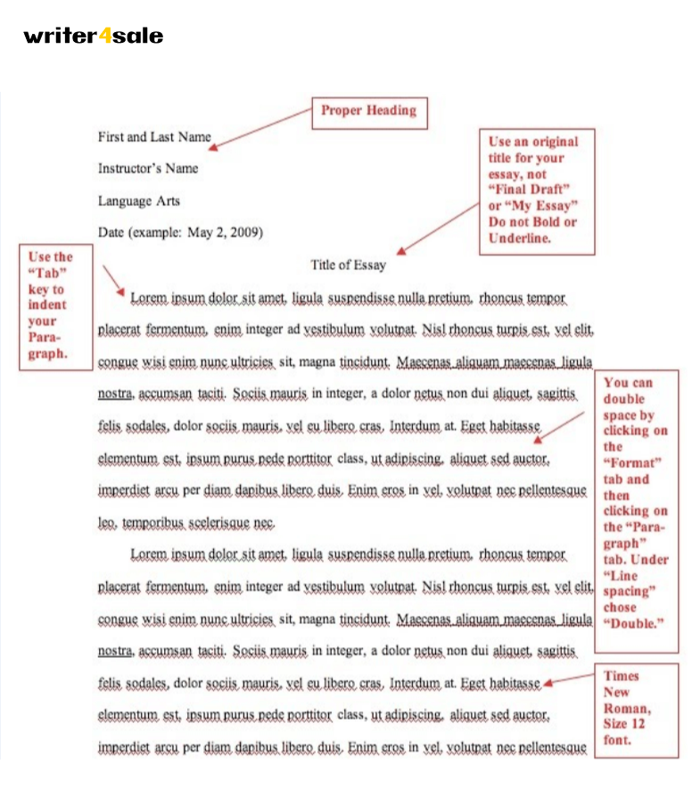 MLA format paper example